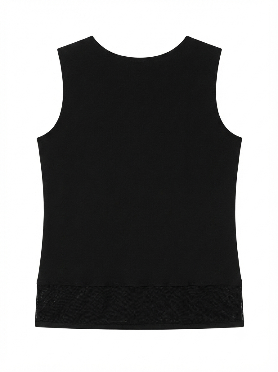 Robe tunique zébrée - détail empiècement et résille