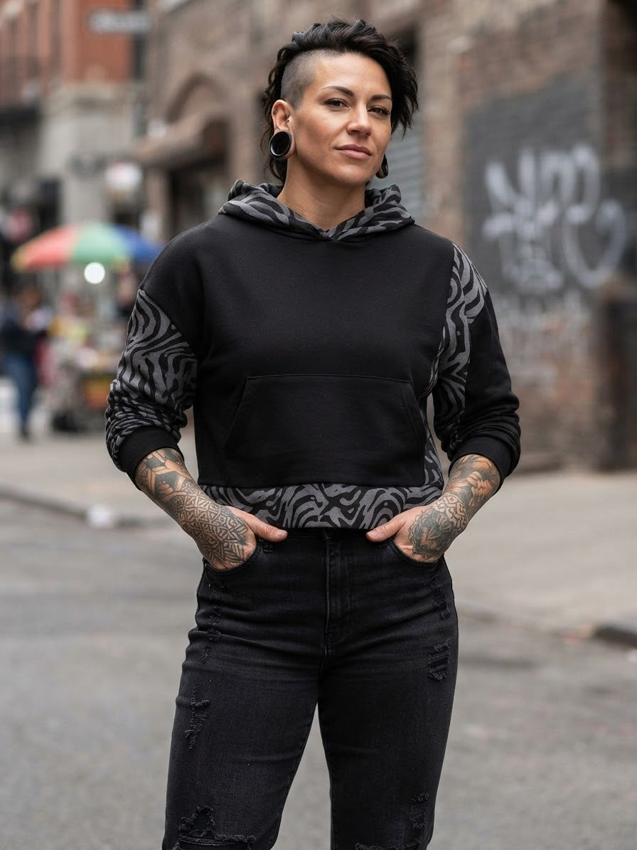 Van Tassel- Sweat zébré Court Femme