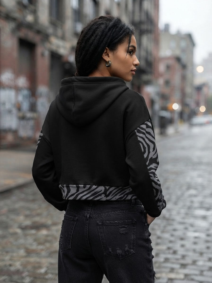 Van Tassel- Sweat zébré Court Femme